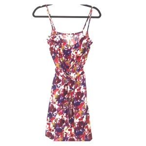 Floral color dress with tie
